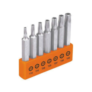 JUEGO DE 7 PUNTAS TAMPER TORX - LARGO 50 MM Destacado, TRUPER