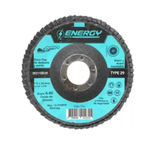 DISCO FLAP DESBASTE 115 X 22.2 MM GRANO 40 ENERGY