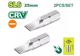 SET 2 PUNTAS PARA ATORNILLADOR SL6 25MM DYLLU