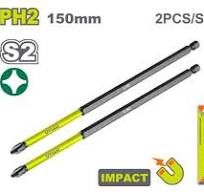 SET 2 PUNTAS PARA ATORNILLADOR DE IMPACTO PH2 150MM DYLLU